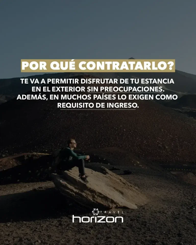 Un seguro de viaje te va a permitir disfrutar de tu viaje sin preocupaciones. Te protege en caso de imprevistos, como enfermedad, pérdida de equipaje o cancelación de vuelos.