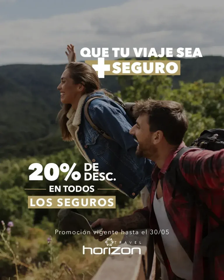 Seguro de viaje para protegerte en tus viajes internacionales. Cobertura médica, asistencia en viaje y mucho más. Oferta 20% off.